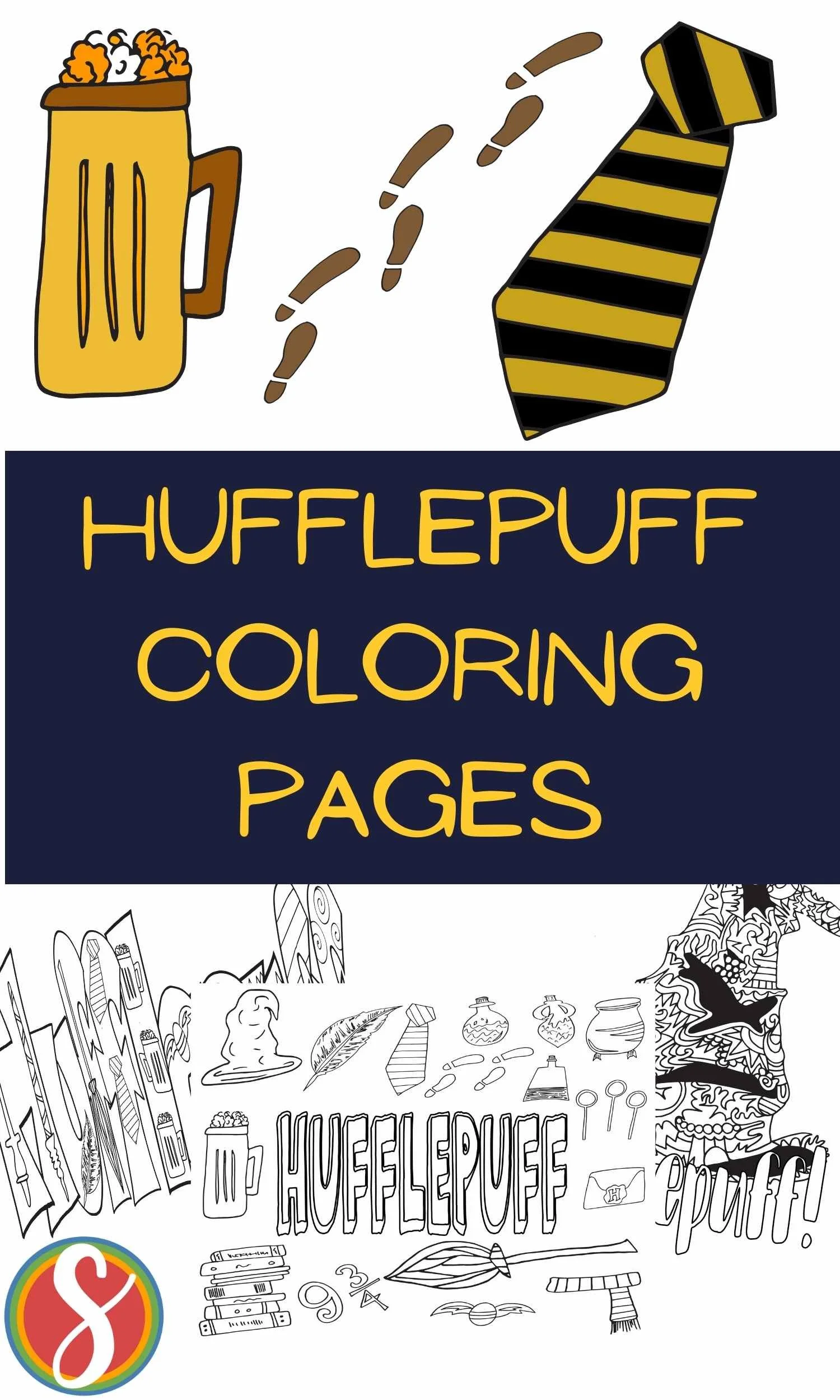 Free Hufflepuff Coloring Pages — Stevie Doodles