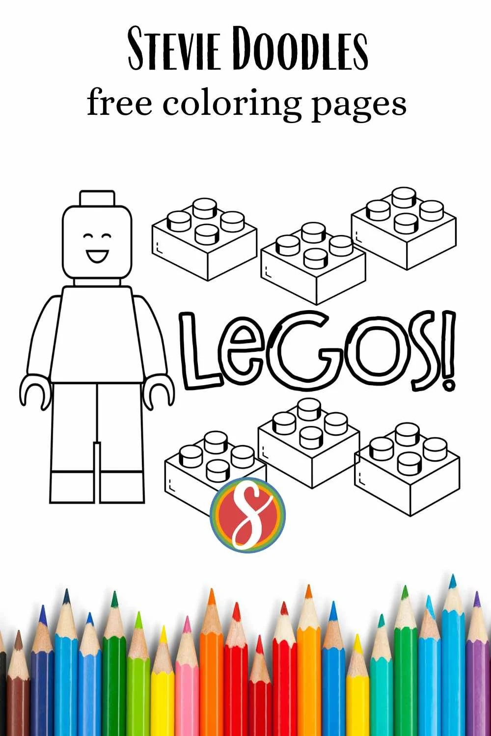 Free Lego Coloring Pages! — Stevie Doodles