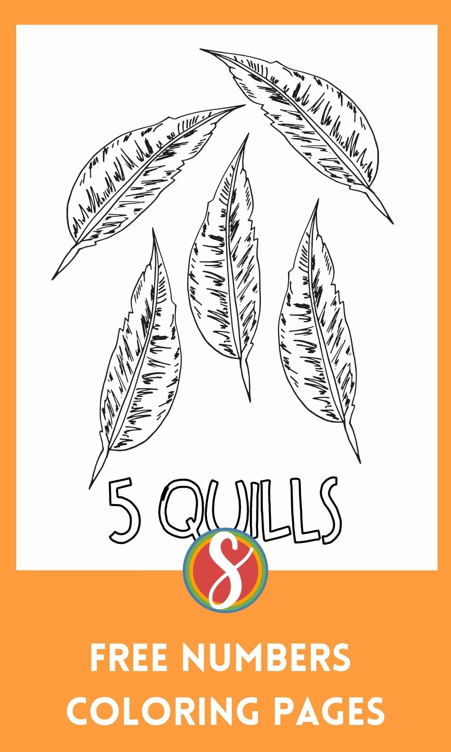 Number 5 Train Coloring Page