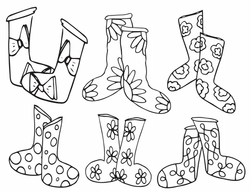 Free Silly Socks Coloring Page — Stevie Doodles