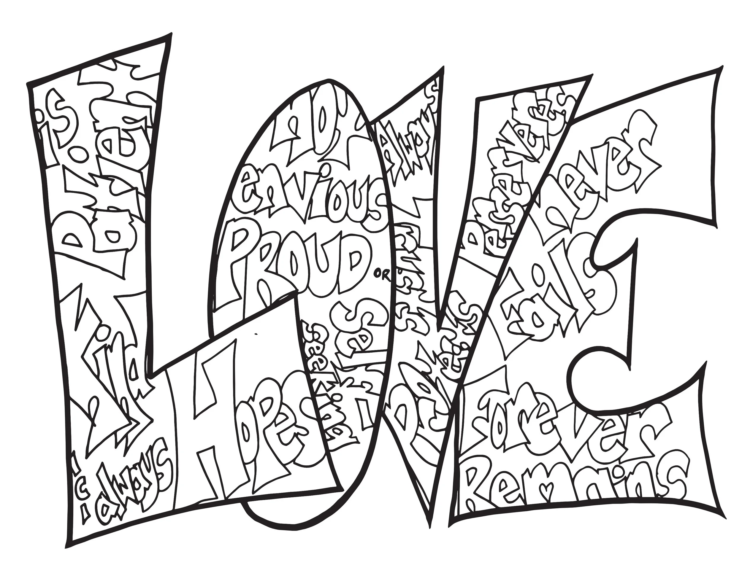 LOVE SCRIPTURE - Free Coloring Page — Stevie Doodles
