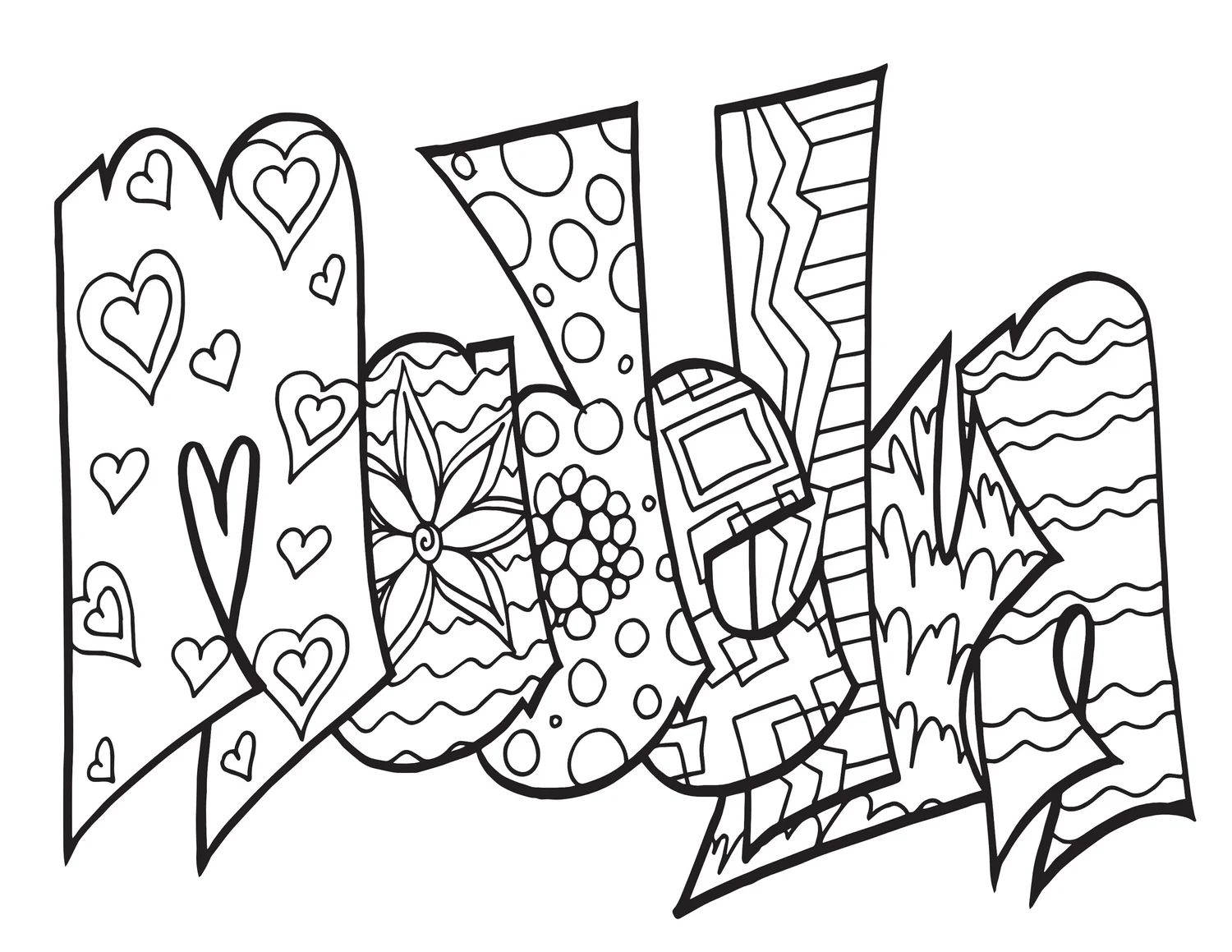 MADELYN - Free Printable Coloring Pages — Stevie Doodles