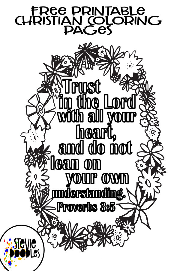 Proverbs 3 flower cicle free coloring page.jpg