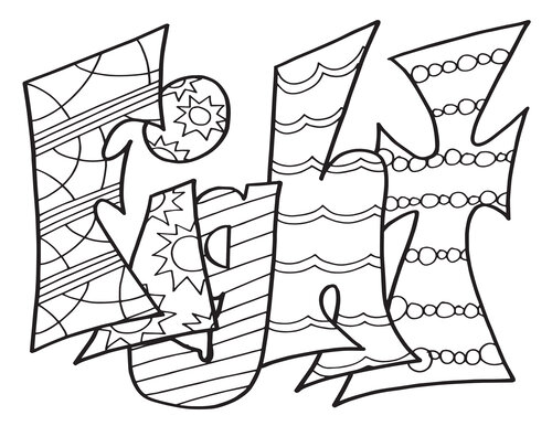 FIGHT CLASSIC DOODLE - Free Coloring Page — Stevie Doodles