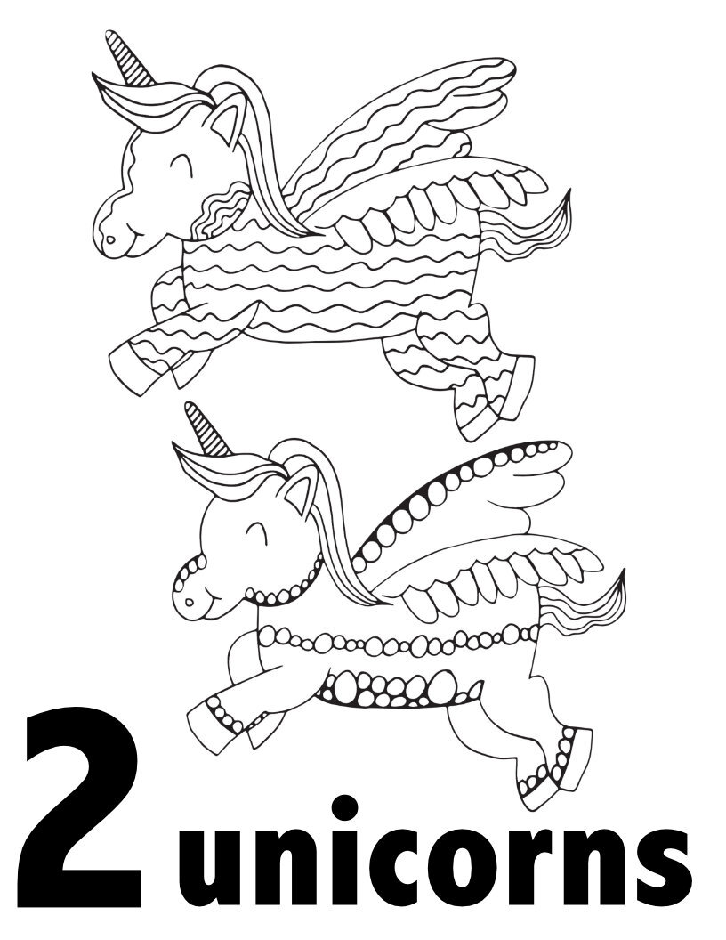 Unicorn Numbers 1 10 Free Printable Pages For Preschool