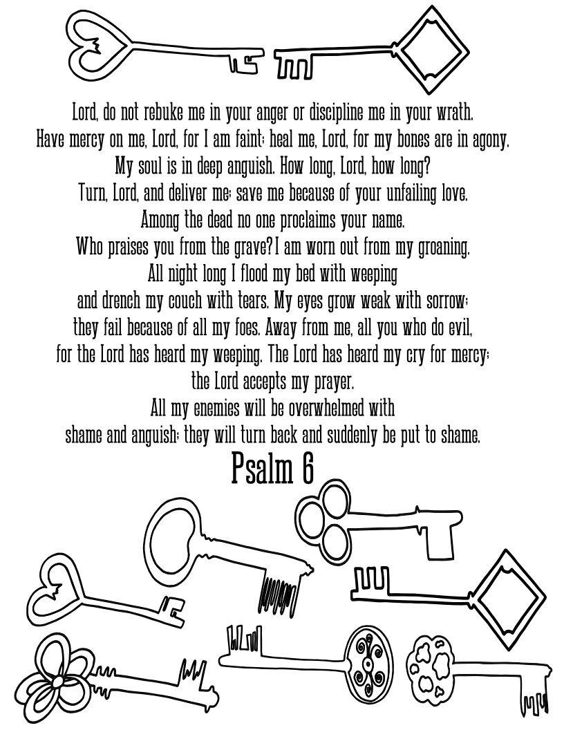 Free Psalm Coloring Page - Psalms 1 - 10 - Scripture Coloring From Stevie Doodles Psalm 6