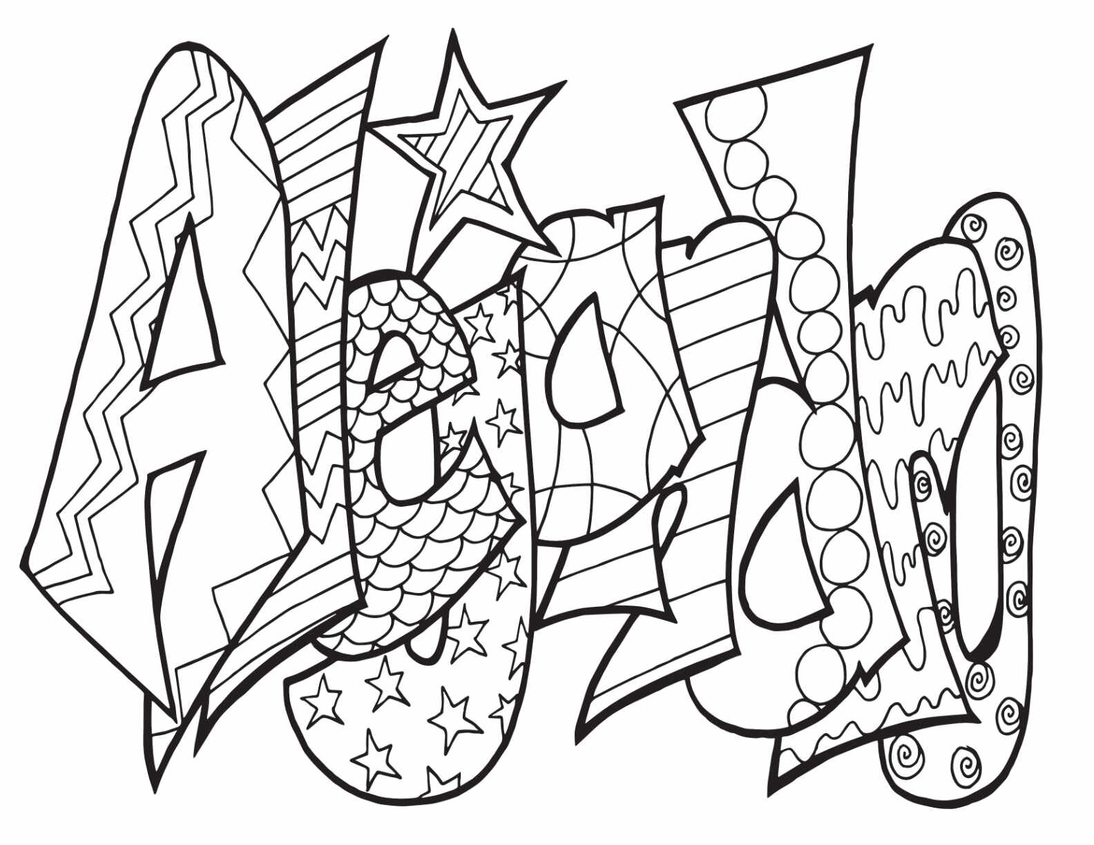 ALEJANDRO - A Free Printable Name Coloring Page From Stevie Doodles