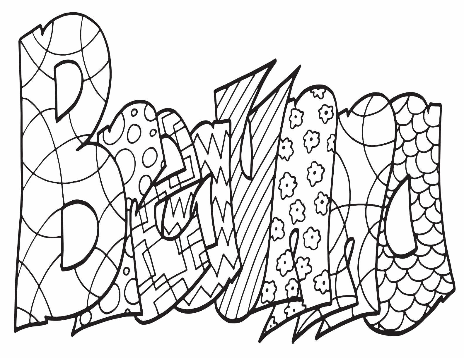 BREAUNNA - Free Printable Name Coloring Pages from Stevie Doodles