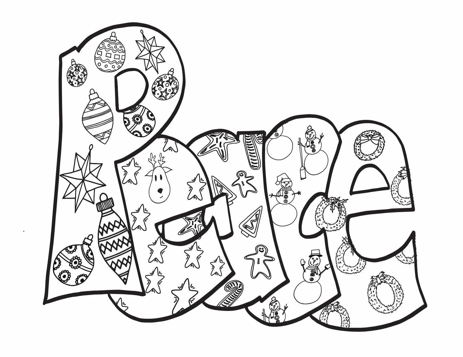 Christmas Free Coloring Pages Stevie Doodles