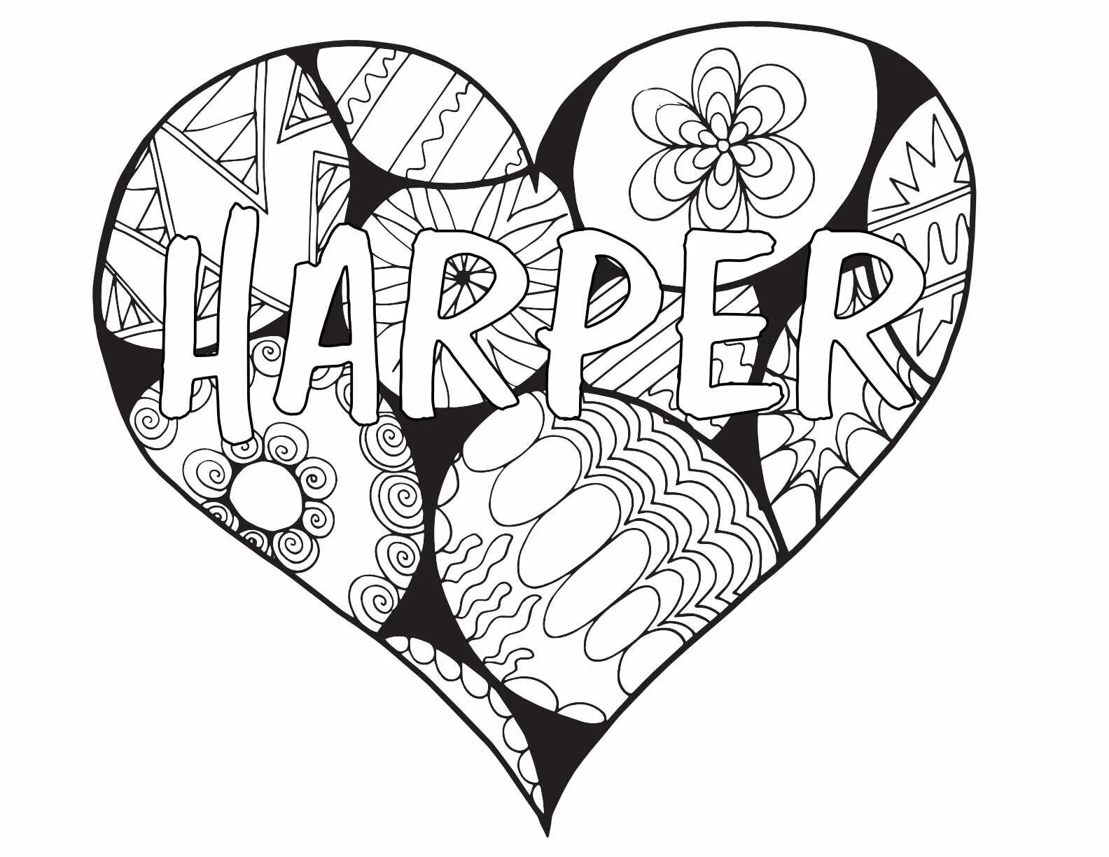 10 HARPER Coloring Pages - Free Printables — Stevie Doodles