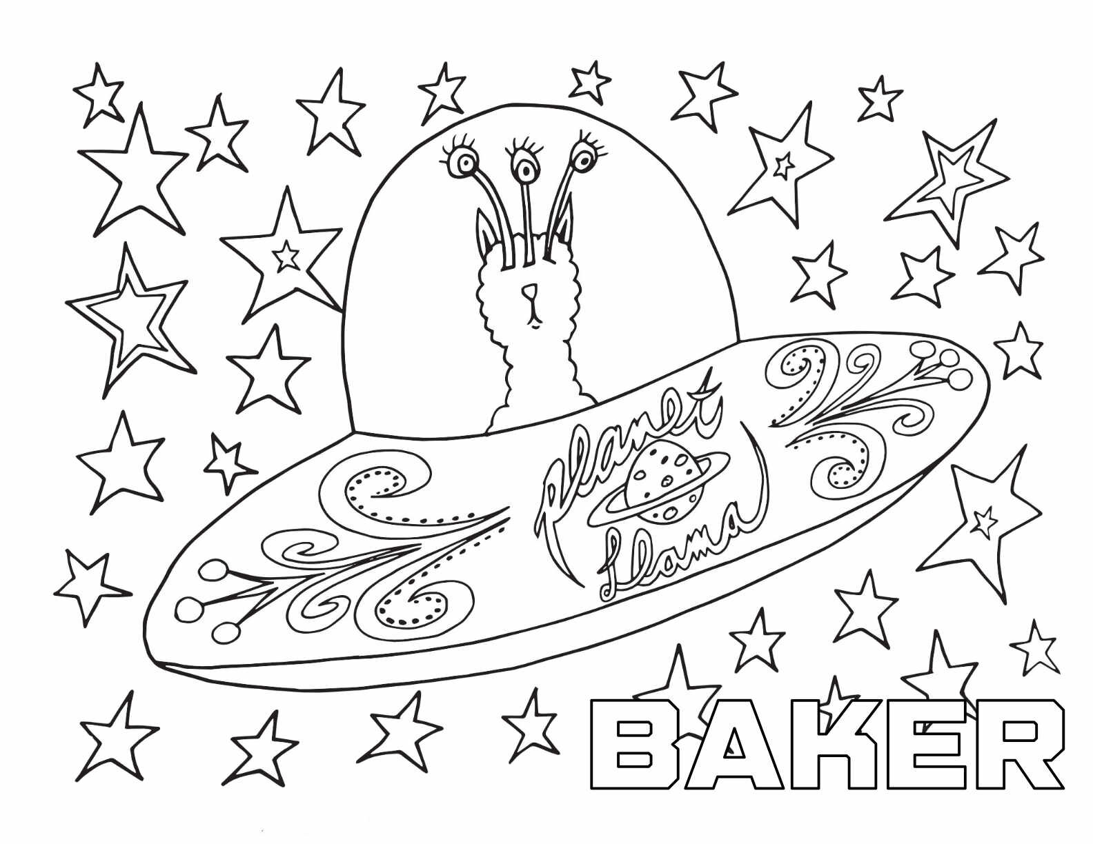 3 Free BAKER Printable Coloring Page CLICK HERE TO DOWNLOAD THE PAGE ABOVE