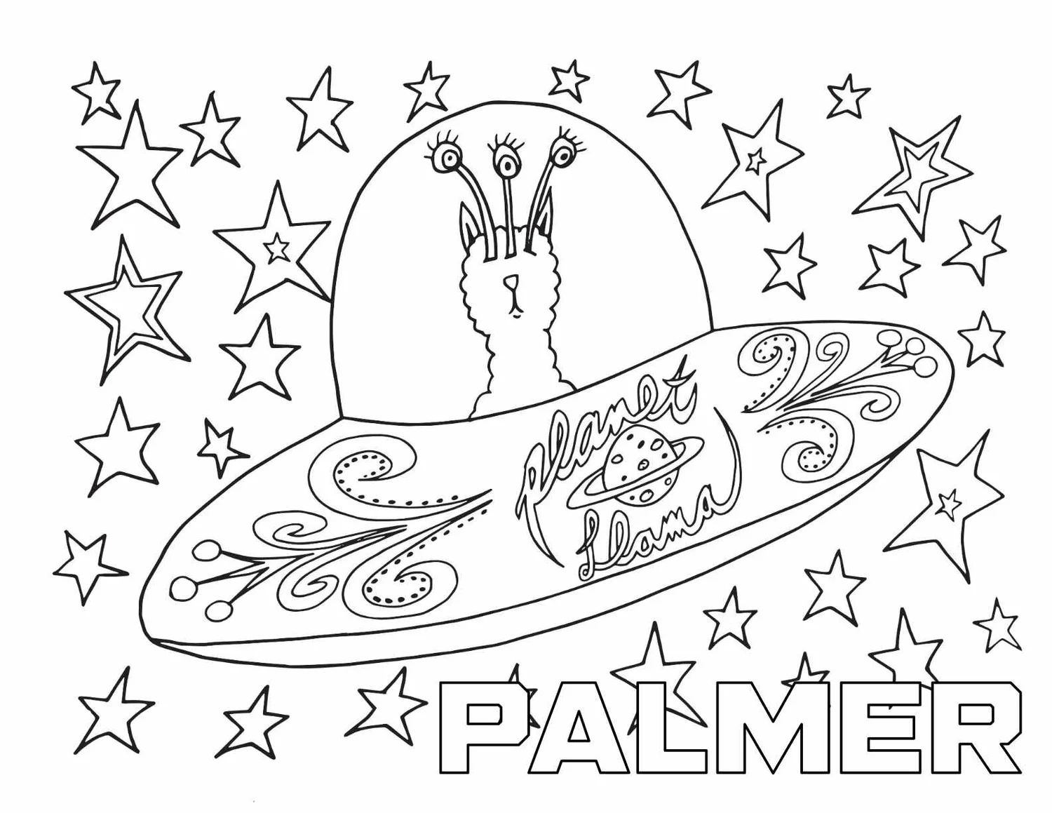 PALMER! 3 Free Printable Coloring Pages — Stevie Doodles