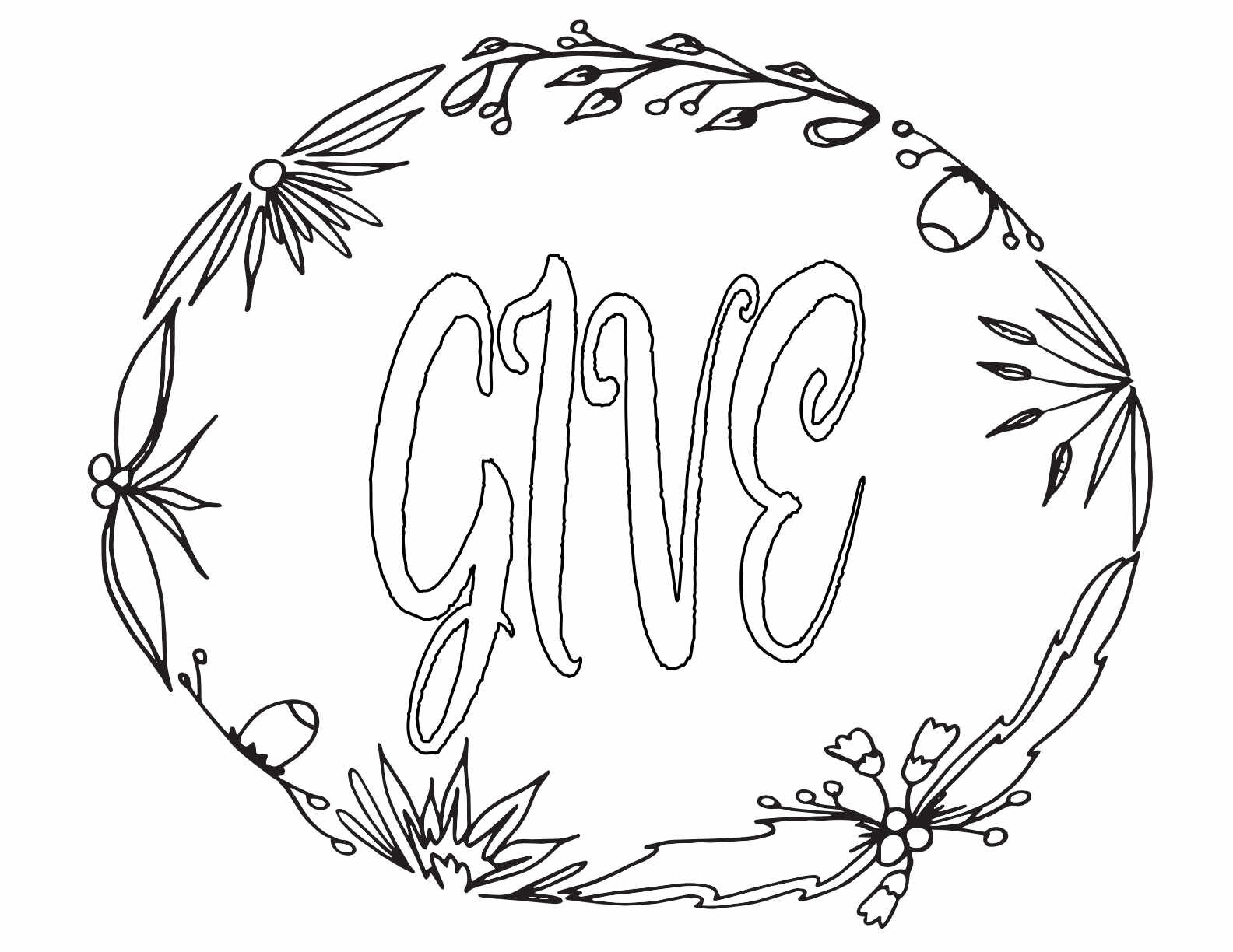 3 Free GIVE Printable Coloring Page CLICK HERE TO DOWNLOAD THE PAGE ABOVE