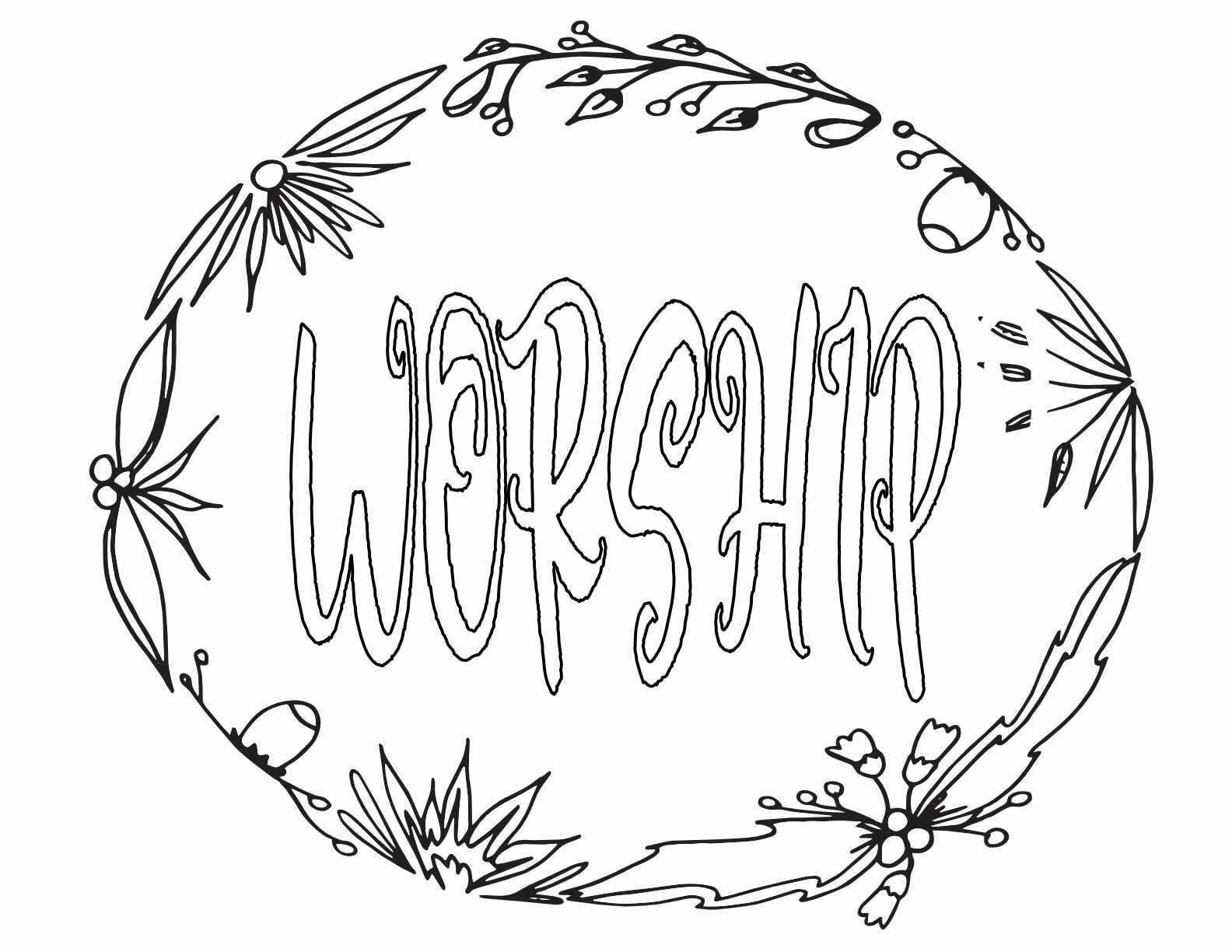 3 Free WORSHIP Printable Coloring Page CLICK HERE TO DOWNLOAD THE PAGE ABOVE