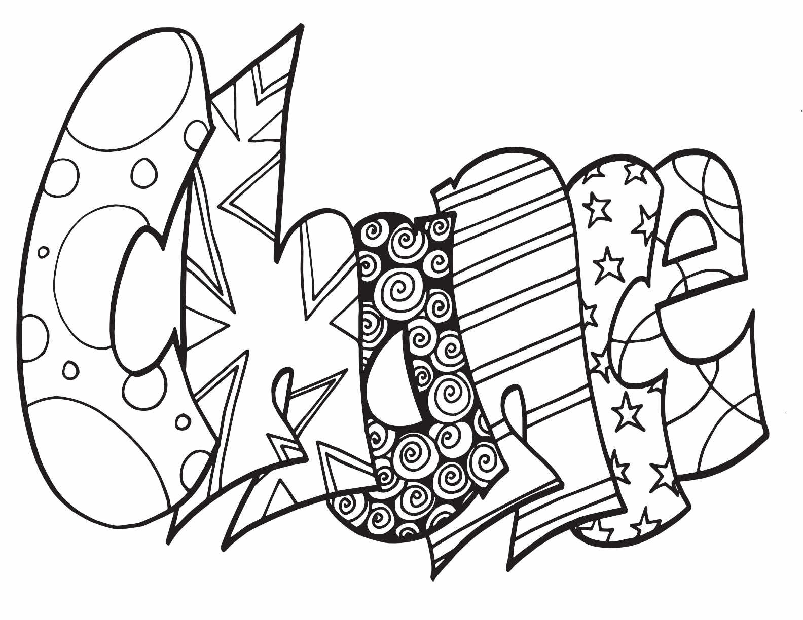 Free Printable Coloring Page - CHANCE - Search your name!  CLICK HERE TO DOWNLOAD YOUR FREE COLORING PAGE