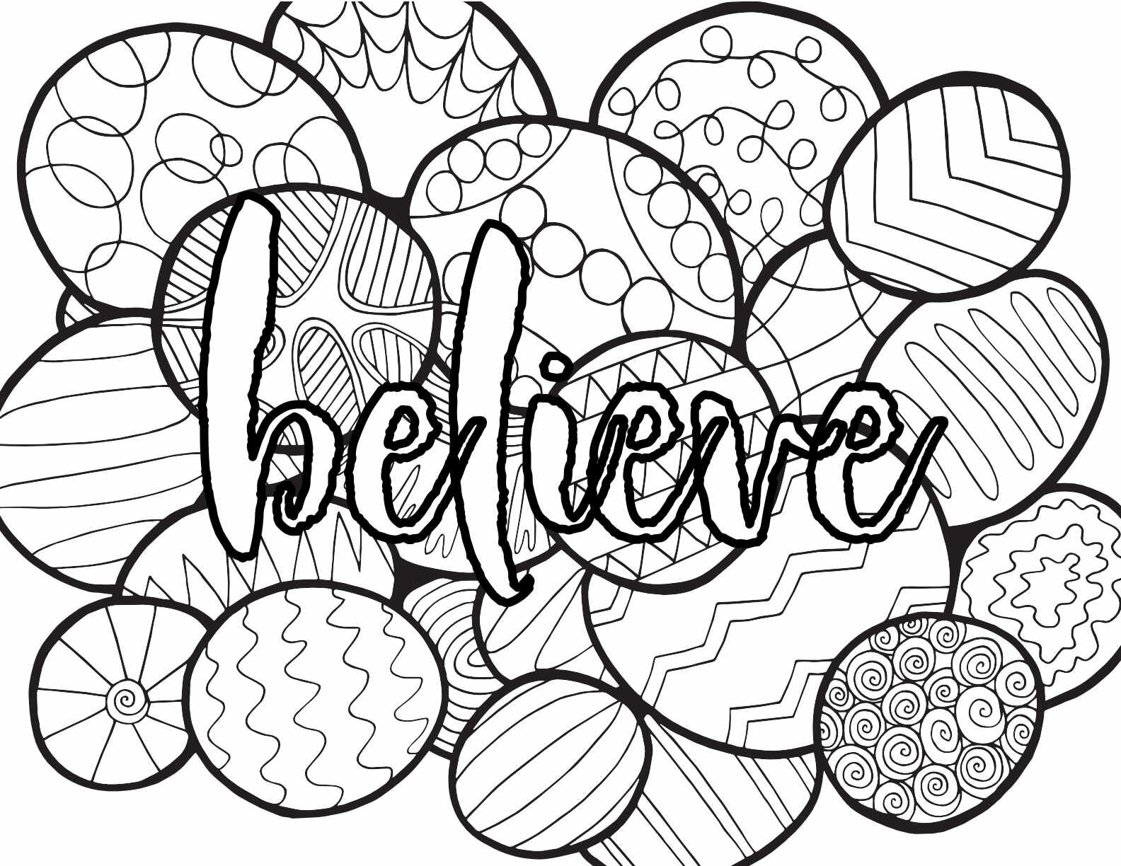 BELIEVE 20 Free Printable Coloring Pages — Stevie Doodles Free ...