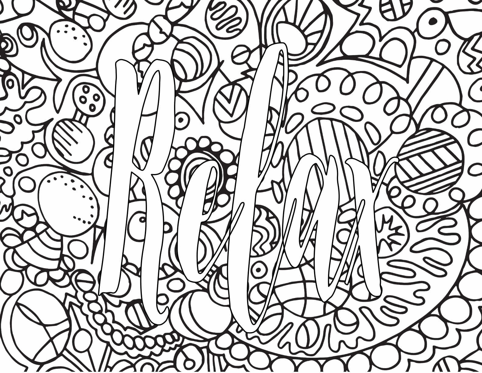 3 Free RELAX Printable Coloring PagesCLICK HERE TO DOWNLOAD THE PAGE ABOVE