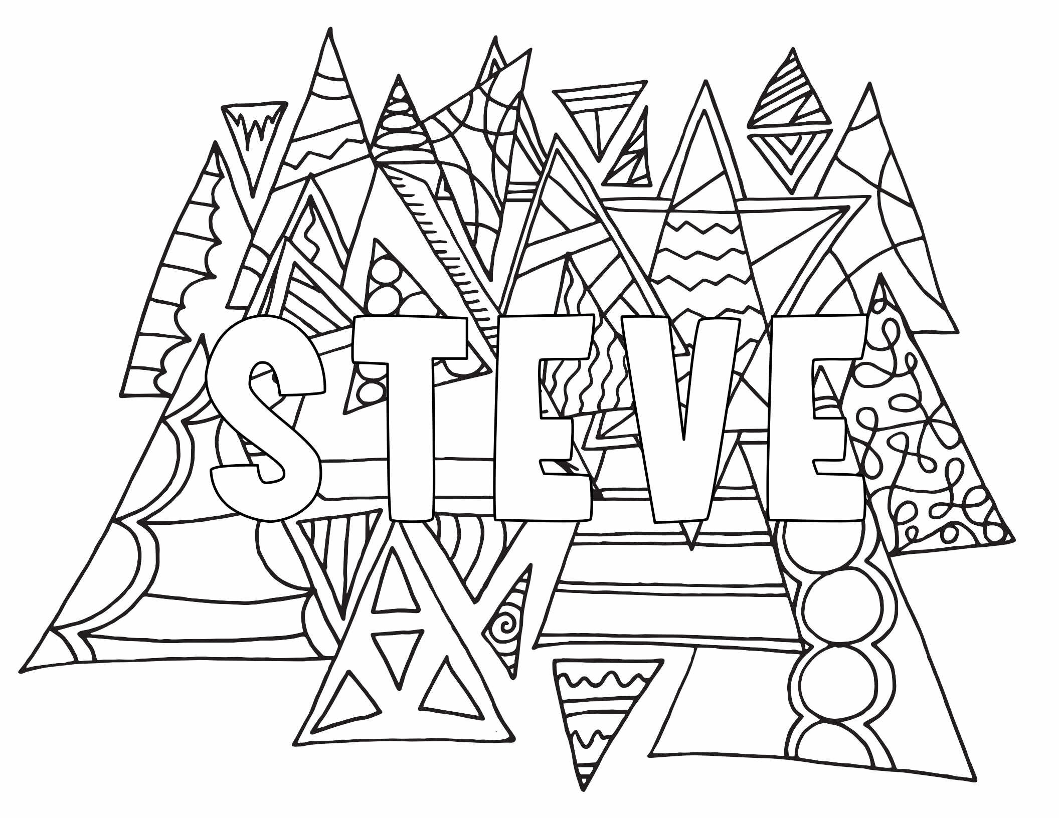 Two FREE STEVE Printable Coloring Pages From Stevie Doodles CLICK HERE TO DOWNLOAD THE PAGE SHOWN ABOVE