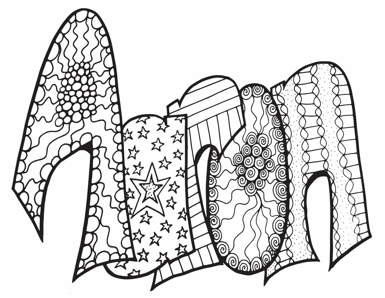 Bubble Letter Name Coloring Pages