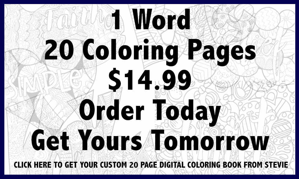 one word custom coloring book