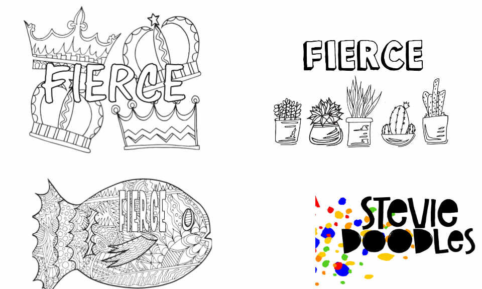 FIERCE! 3 Free Printable Coloring Pages