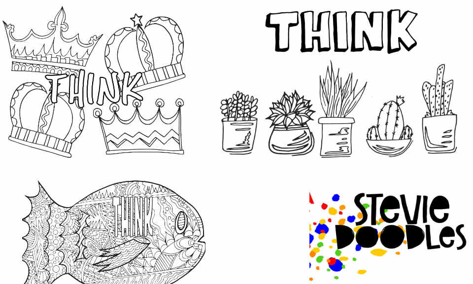 THINK! 3 Free Printable Coloring Pages