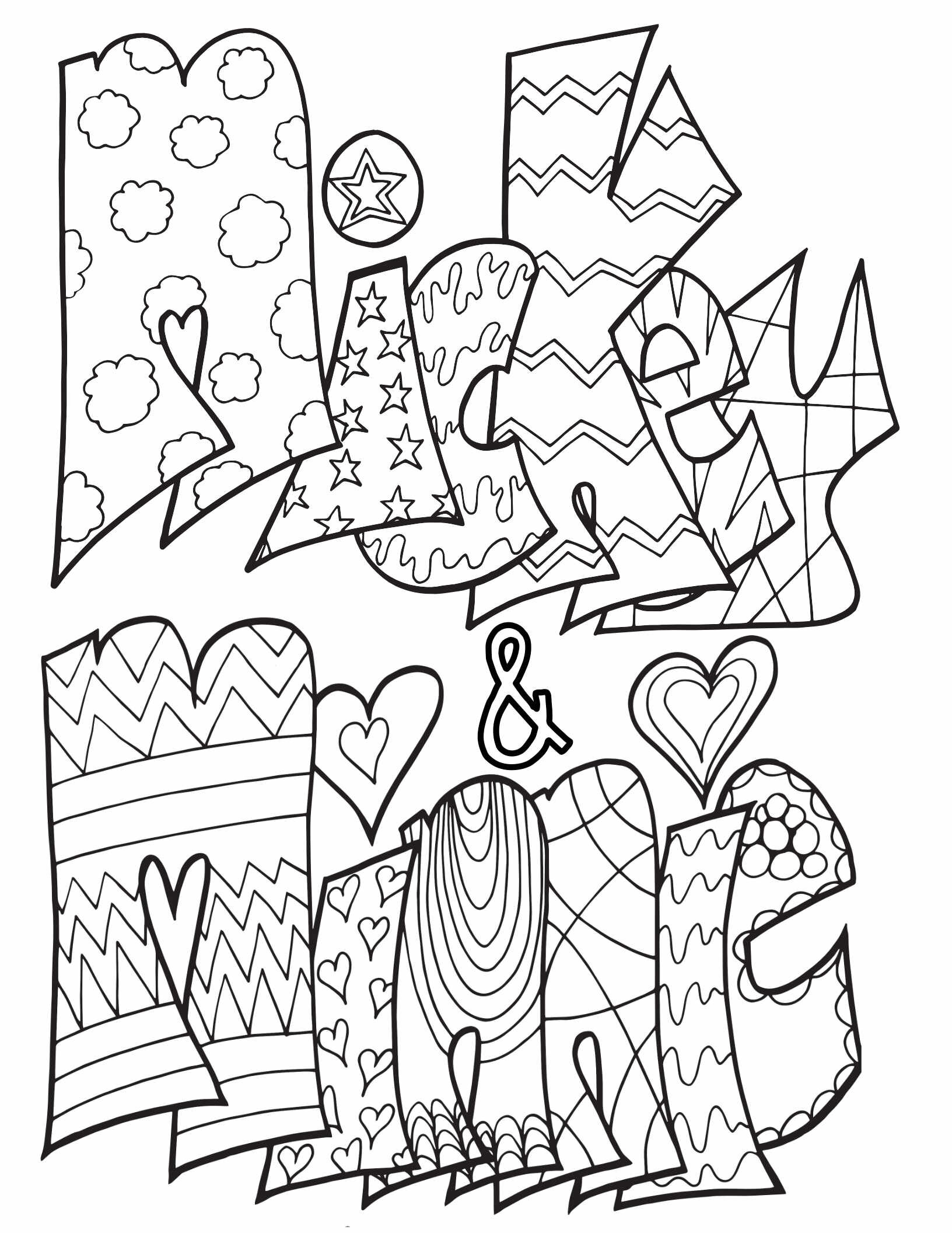 couples — Free Coloring Pages — Stevie Doodles
