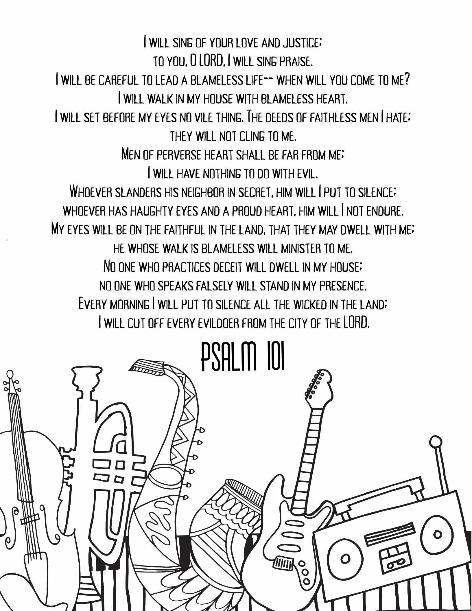 psalms — Free Coloring Pages — Stevie Doodles