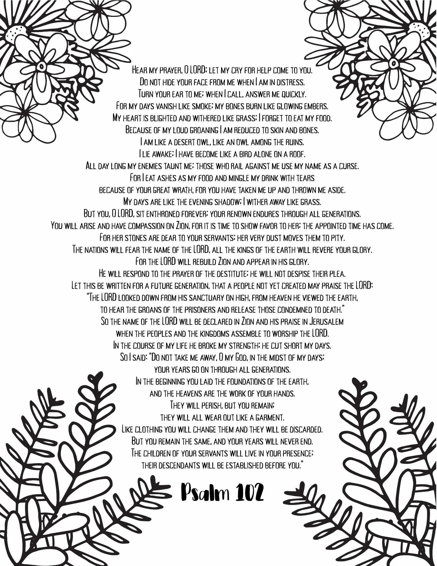 psalms — Free Coloring Pages — Stevie Doodles