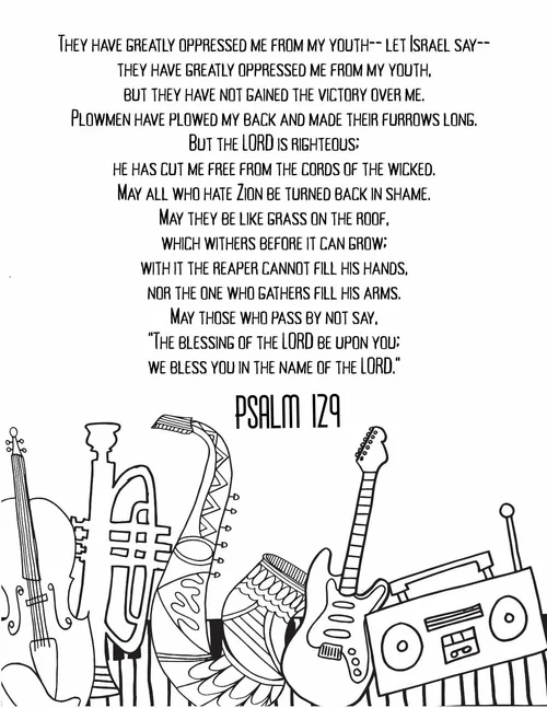 Psalms 121 - 130 - Free Coloring — Stevie Doodles
