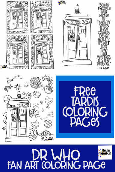 3 Free Tardis Coloring Pages Inspired By Dr. Who