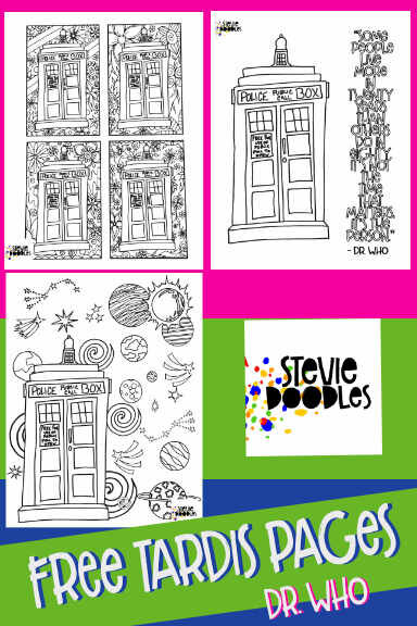 3 Free Tardis Coloring Pages Inspired By Dr. Who