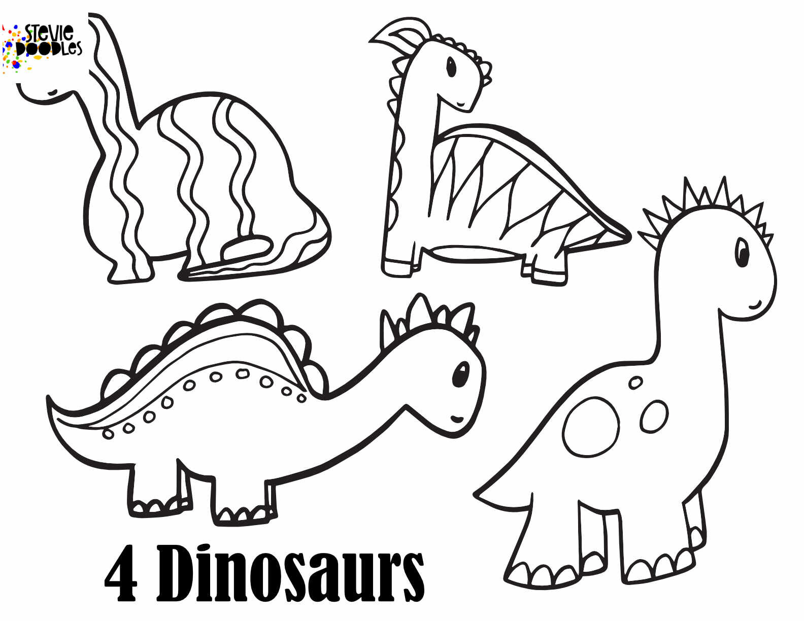 DINOSAUR NUMBERS - Free Numbers 1 - 10 printable dinosaur coloring