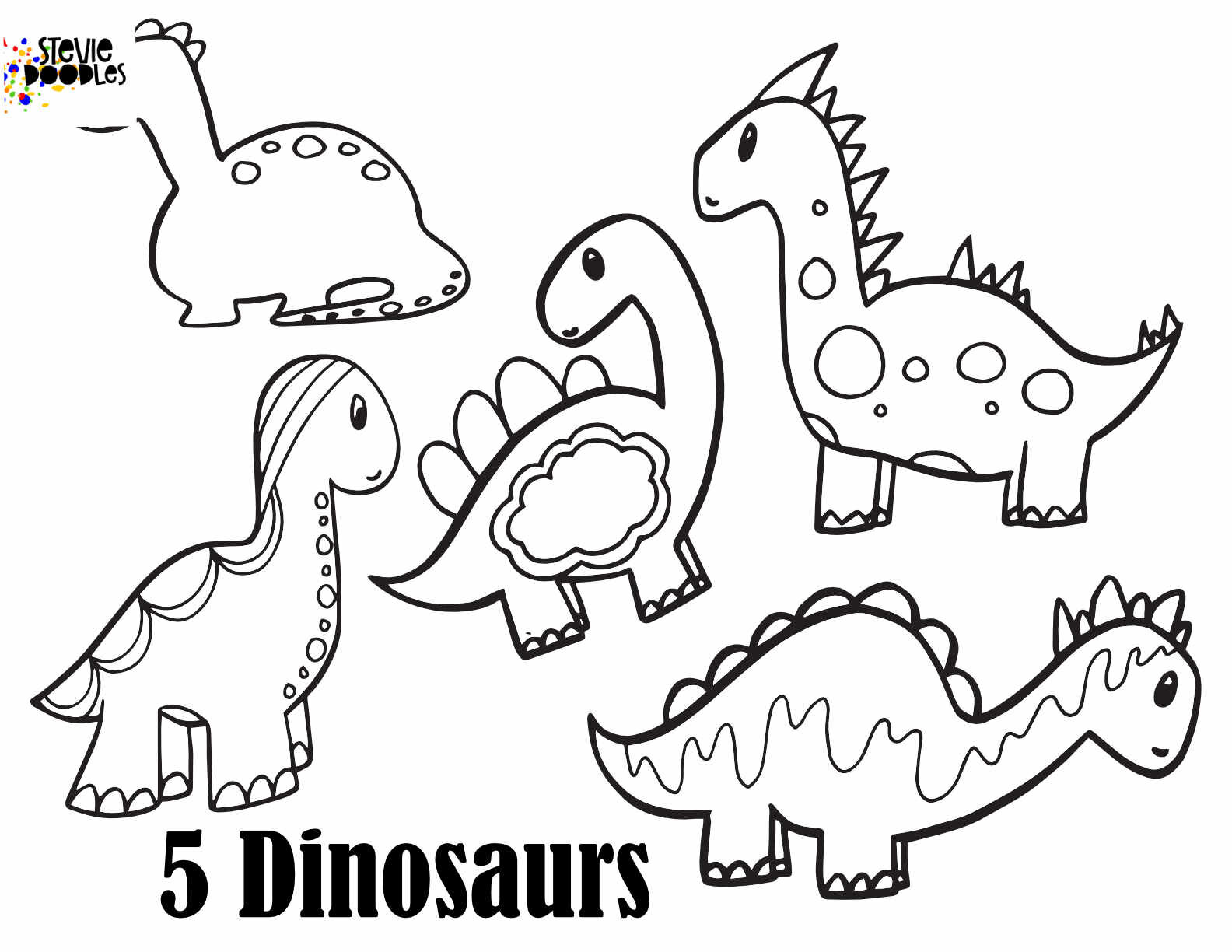 DINOSAUR NUMBERS - Free Numbers 1 - 10 printable dinosaur coloring