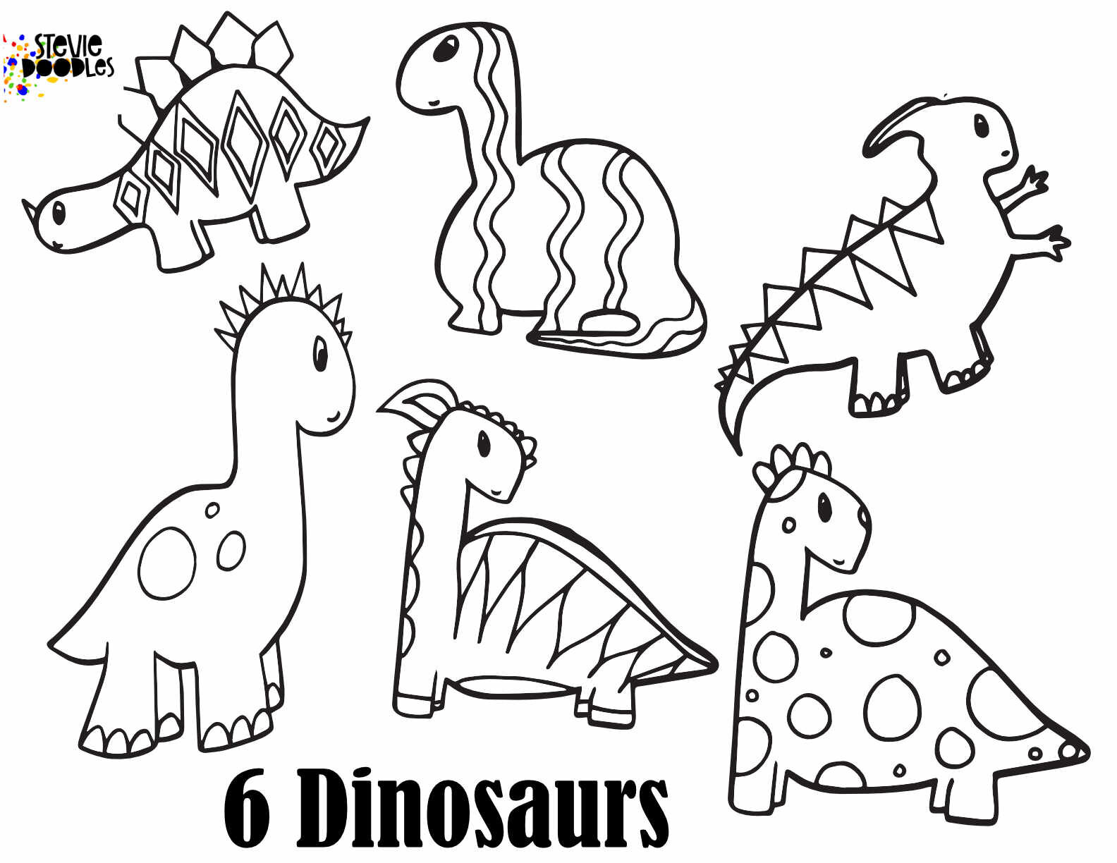 DINOSAUR NUMBERS - Free Numbers 1 - 10 printable dinosaur coloring