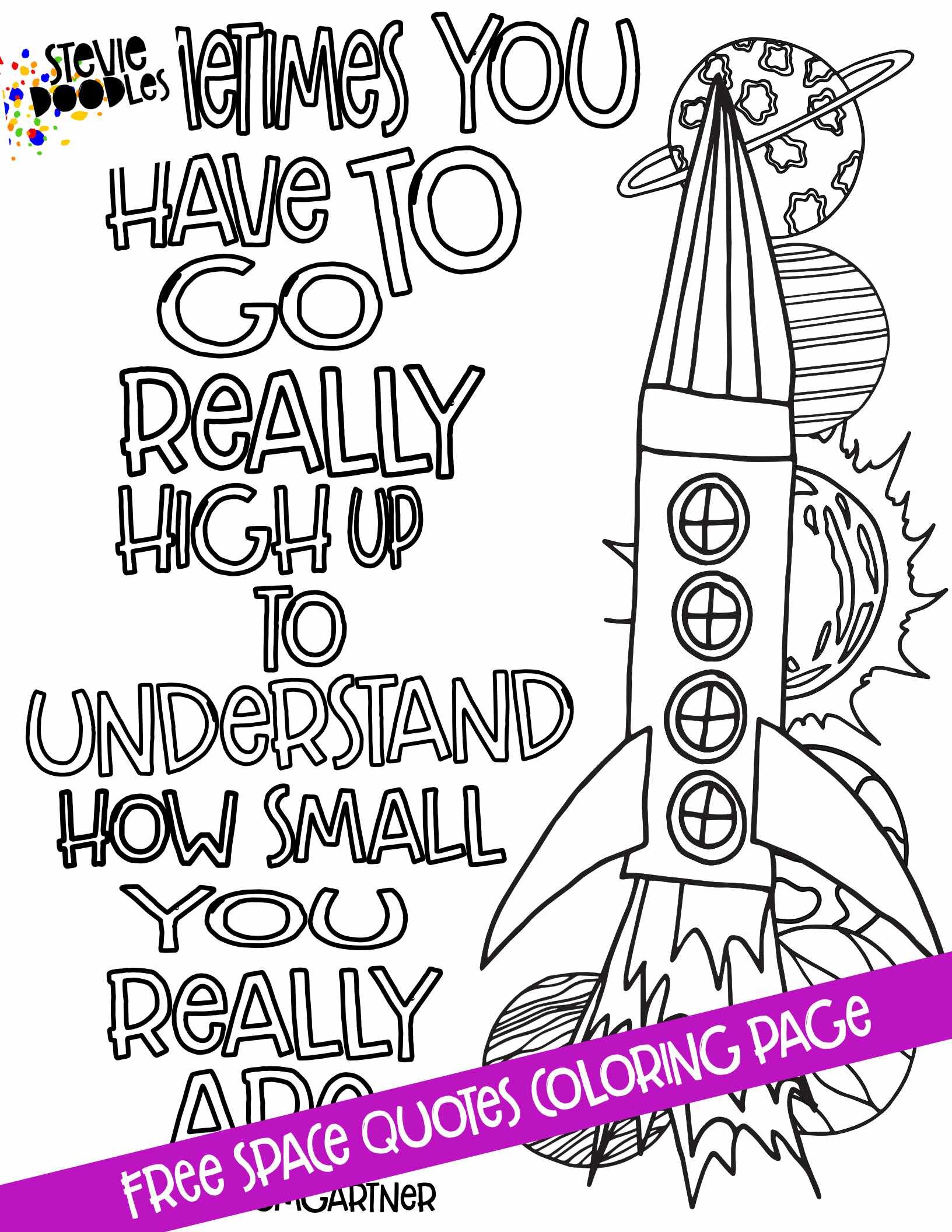 Free! Print and color these 8 free pages about space from Stevie doodles and come to visit my page for all of your coloring page needs!