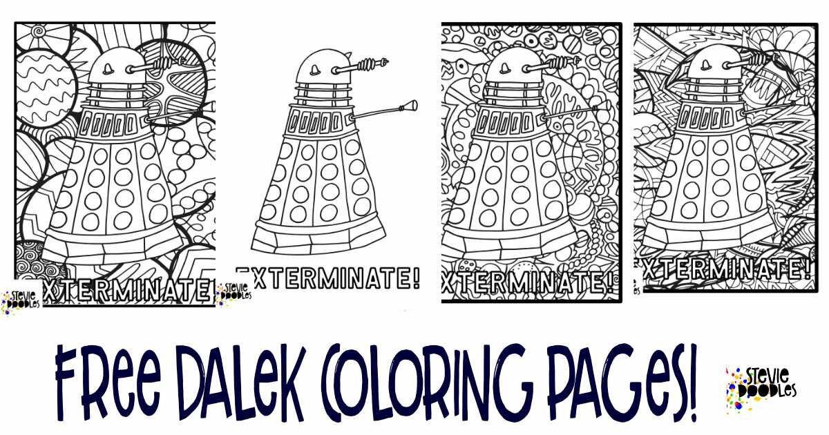 free dalek coloring pages