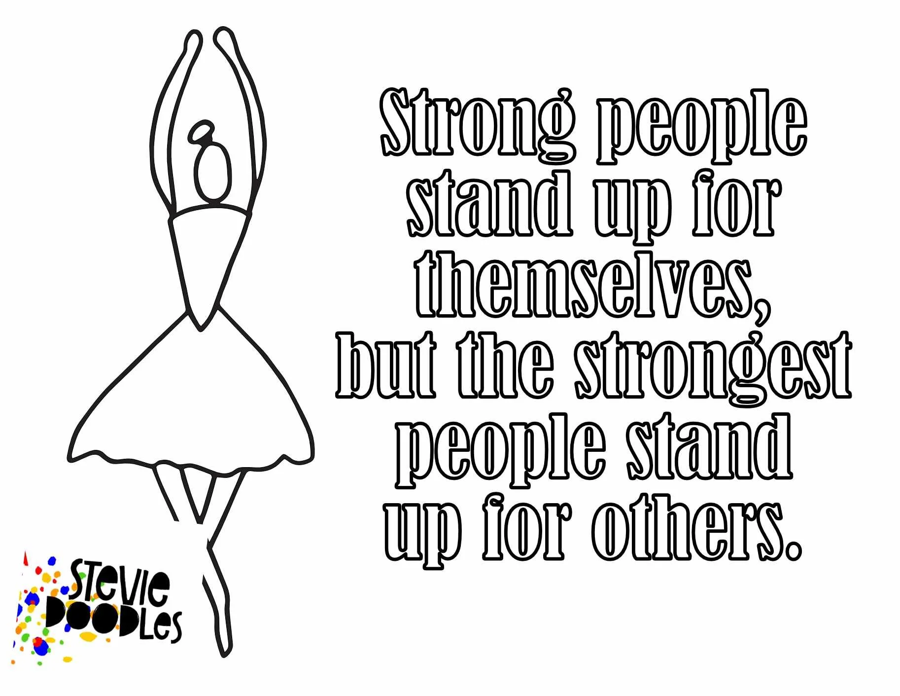 Bullying Quotes Free Printable Coloring Pages Stevie Doodles Free Printable Coloring Pages