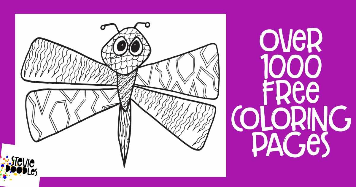 Free Dragonfly Coloring Page - Scroll Down To Download