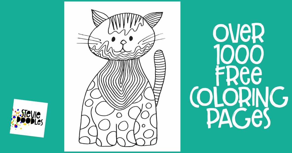 Free Cat Coloring Page - Scroll Down To Download