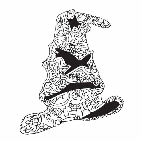 Harry Potter Sorting Hat Free Coloring Page