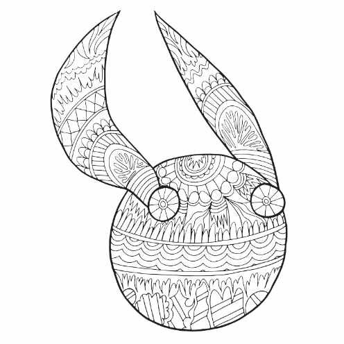 Golden Snitch Free Coloring Page