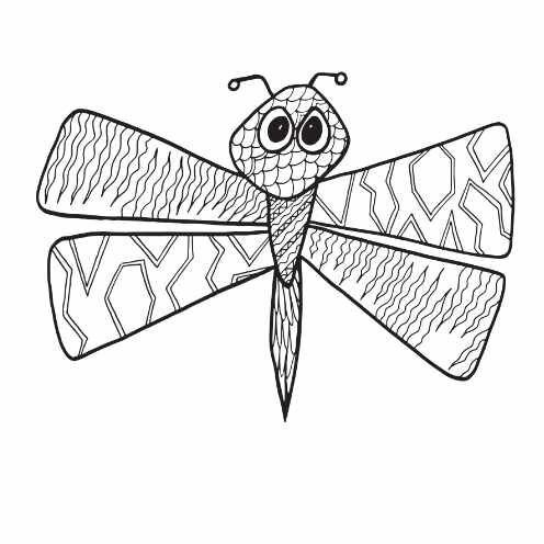 Dragonfly With Doodles