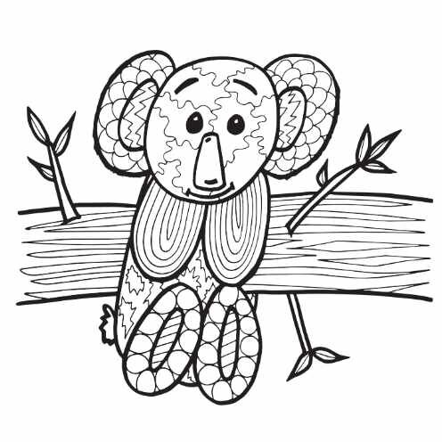 Koala With Doodles