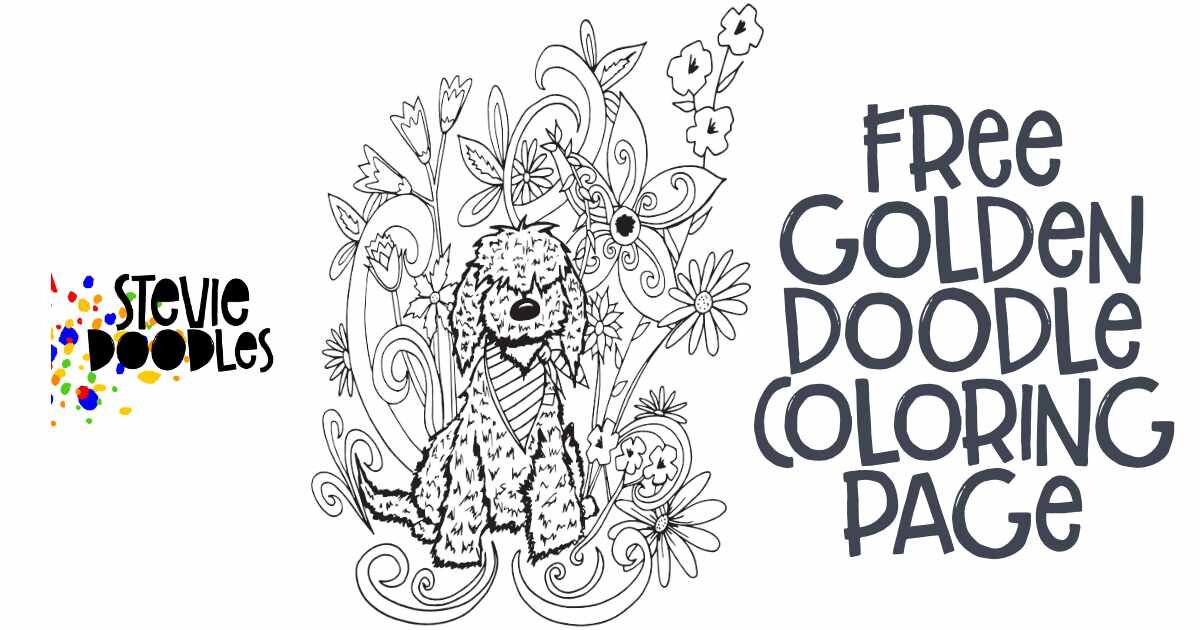 free dog coloring page golden doodle