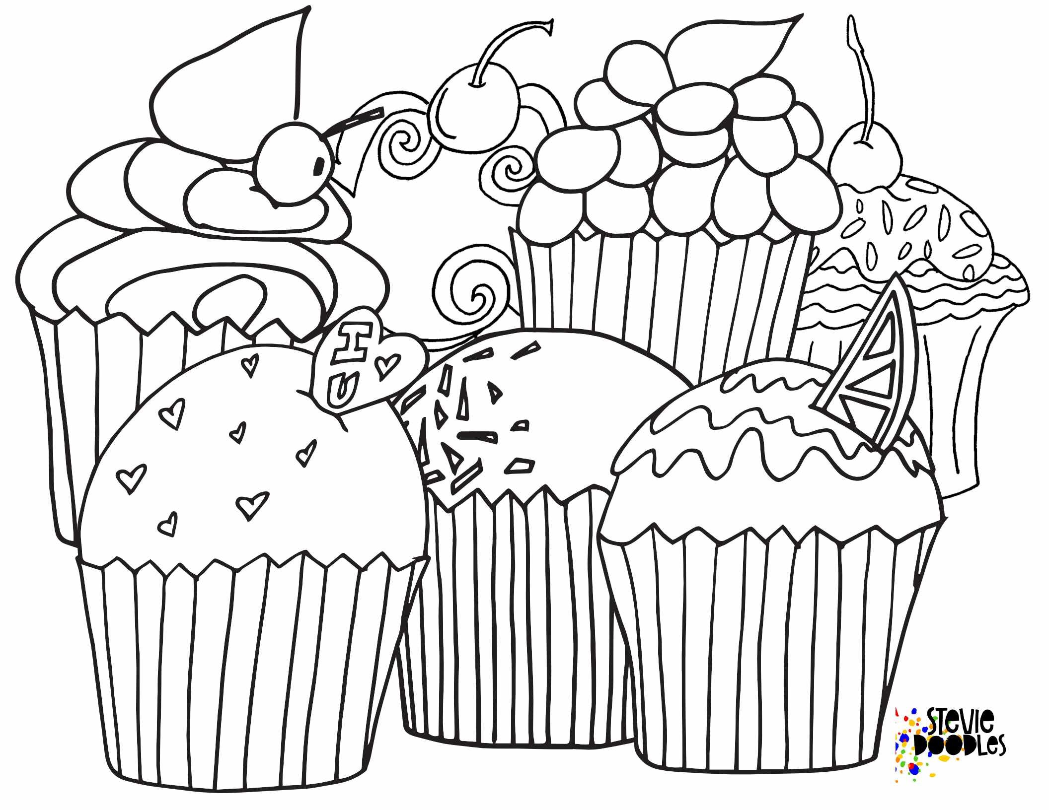 5 Free Cupcake Coloring Pages Stevie Doodles Free 5 Free Cupcake Coloring Pages Stevie Doodles Free