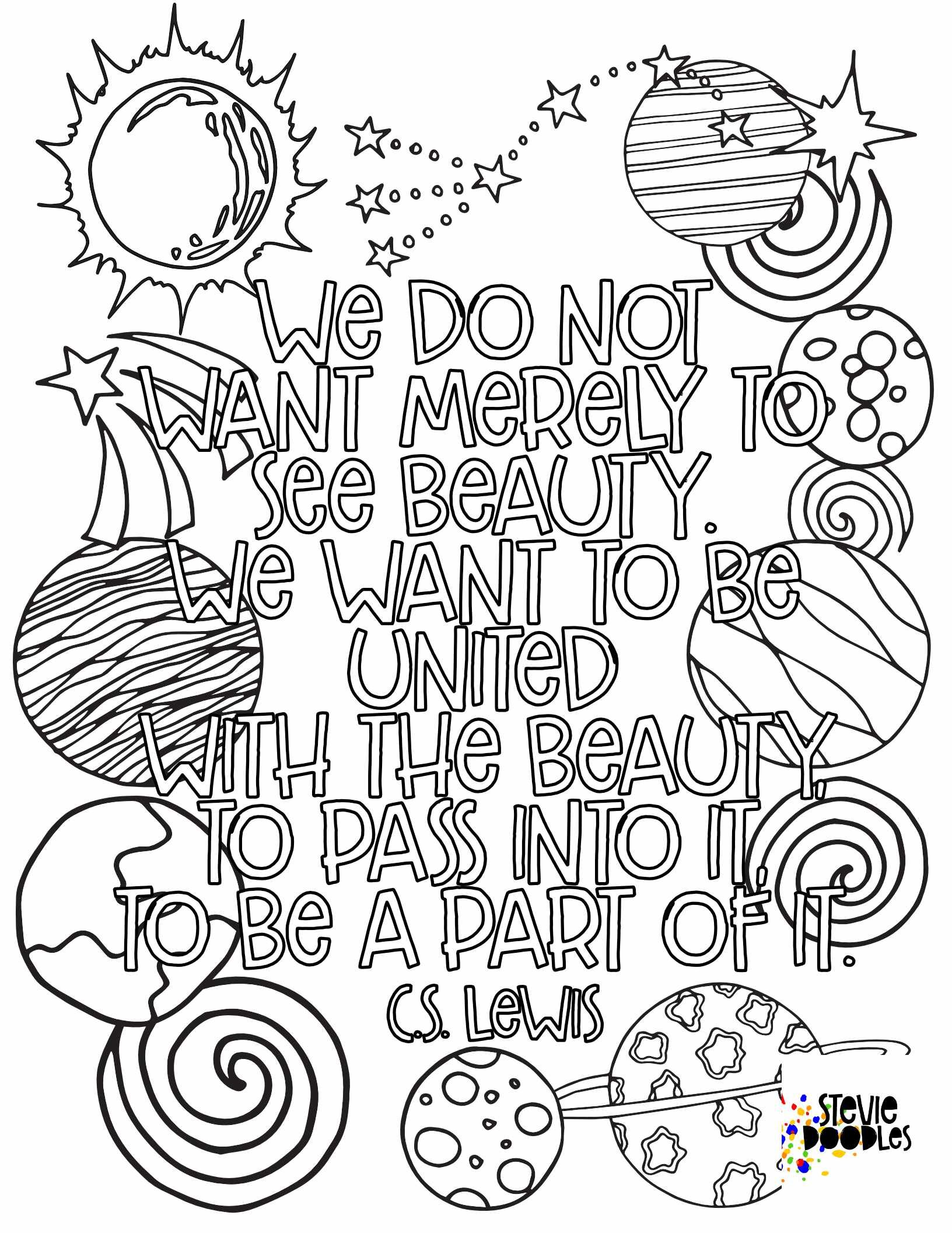 5 Free C.S. Lewis Quote Coloring Pages — Stevie Doodles
