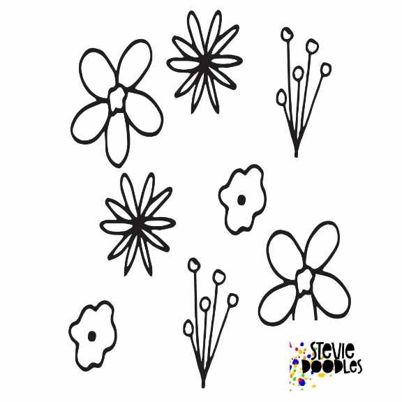10 Kids Flower Pages