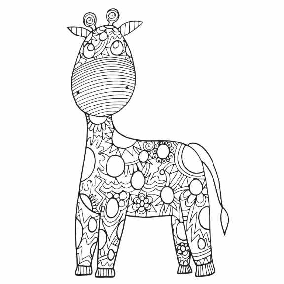 Giraffe With Doodles