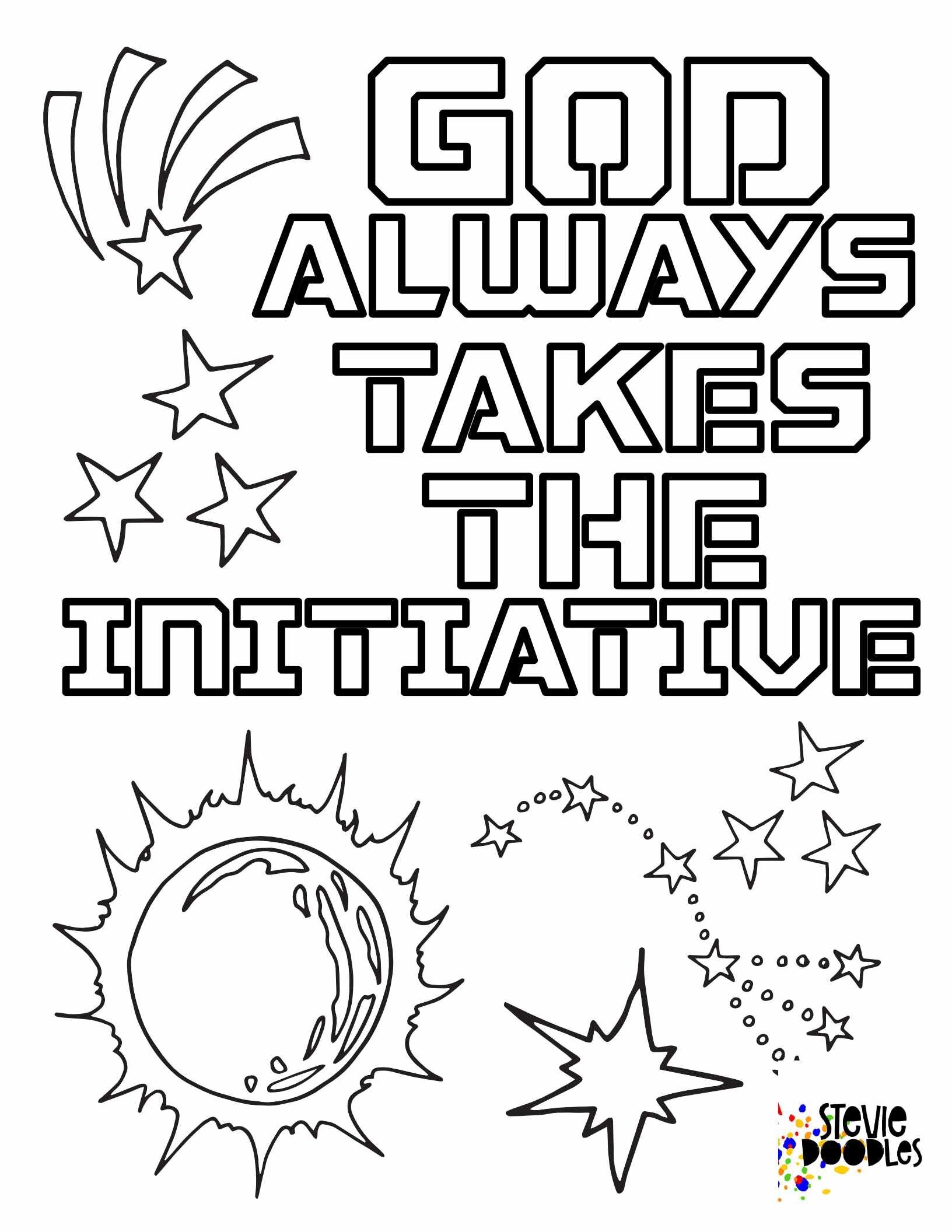 God always takes the initiative3 free coloring pages inspired by the Experiencing God bible study Over 1000 free coloring pages at Stevie Doodles